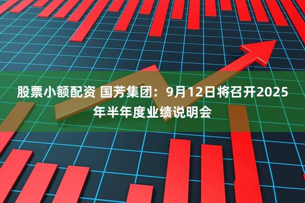 股票小额配资 国芳集团：9月12日将召开2025年半年度业绩说明会
